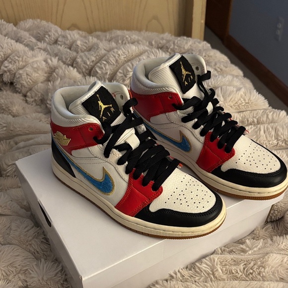 nike air jordan 1 Other - Nike Multicolor Air Jordan 1 High-Top Sneakers with box US SZ 5